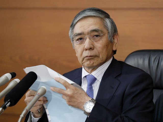 Der Chef der Bank of Japan Haruhiko Kuroda sprach vor dem Parlament (28.03.2018)